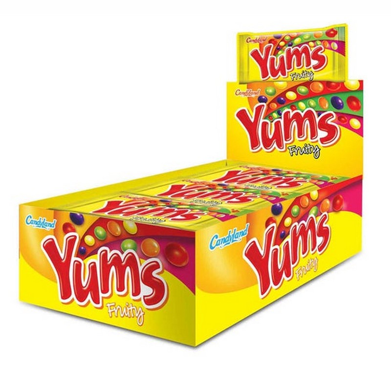CANDY LAND YUMS FRUITY CHEW BOX 12 PCK