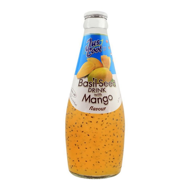 JUST COOL BASIL SEED DRINK MANGO WITH MILK 290ML