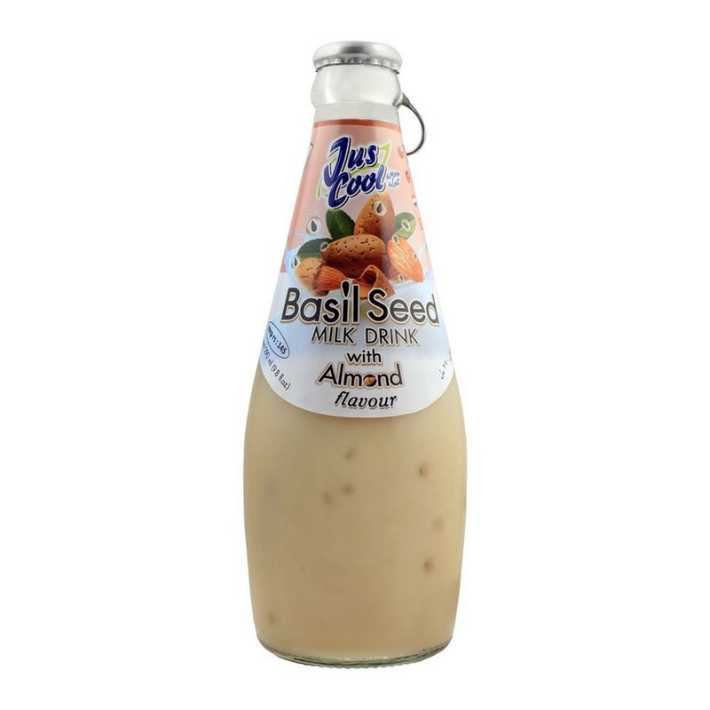 JUST COOL BASIL SEED DRINK ALMOND MILK 290ML