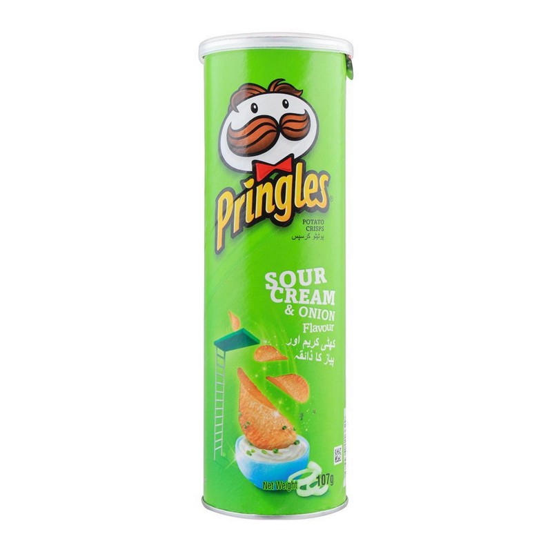 PRINGLES POTATO CHIPS SOUR CREAM&ONION 165GM