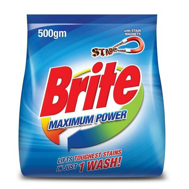 BRITE DETURGENT POWDER MAXIMUM POWER 500G
