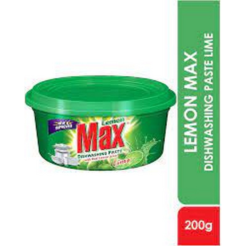 LEMON MAX DISHWASH PASTE GREEN 200GM