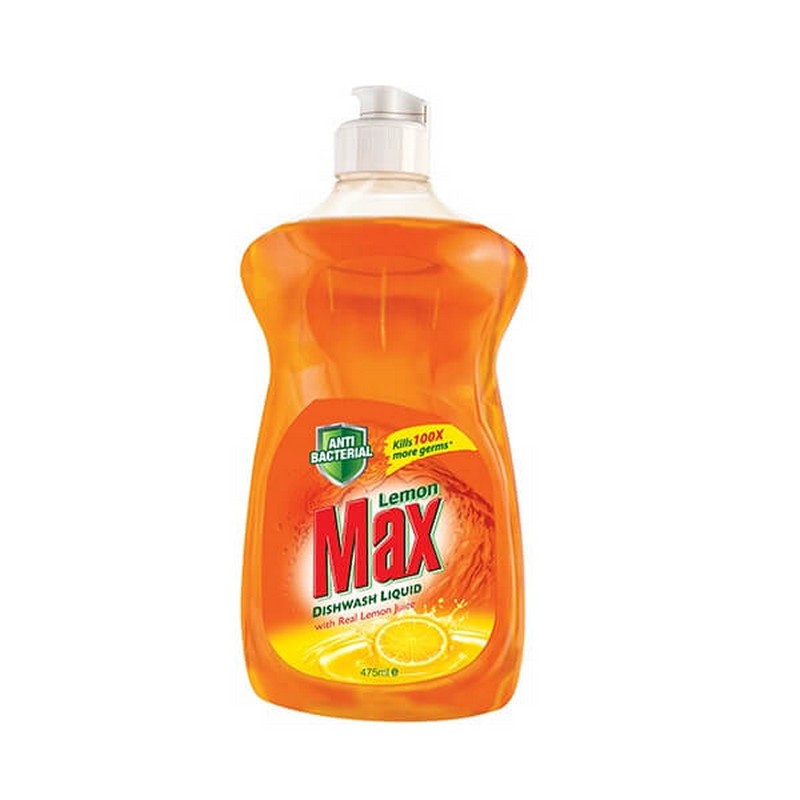 LEMON MAX DISHWASH LIQUID ANTI BACTERIAL 475ML