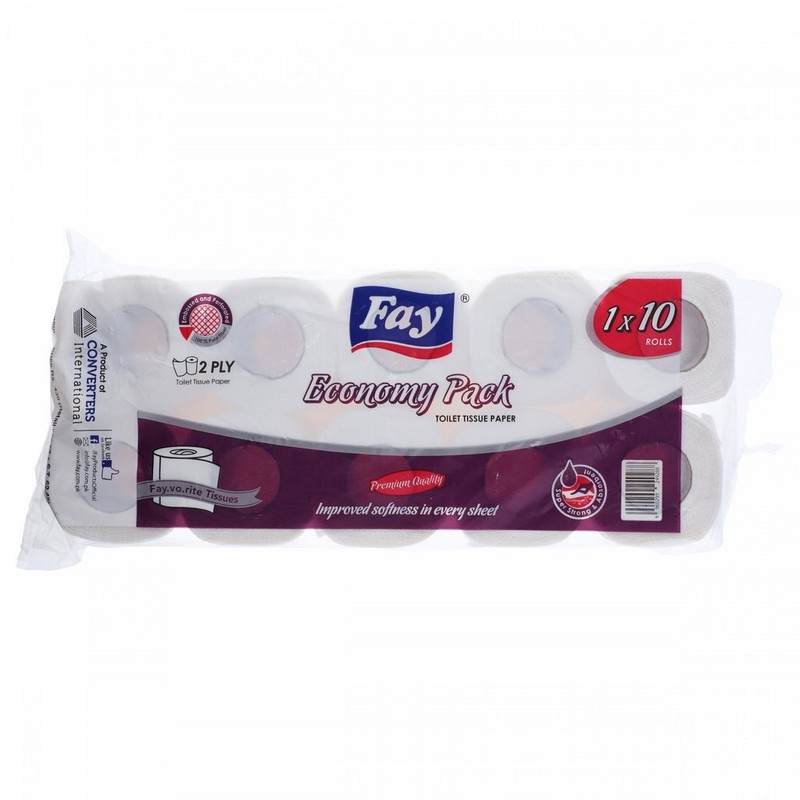 FAY TOILET TISSUES ECONOMY PACK 1X10 ROLLS
