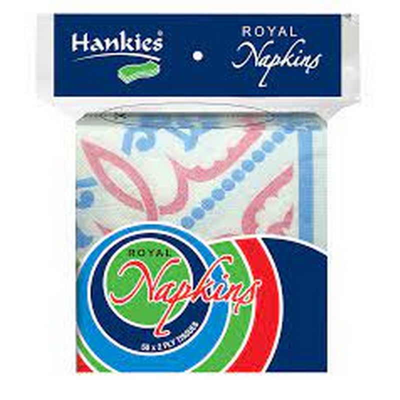 HANKIES TISSUE ROYAL NAPKINS 50X2 PLY