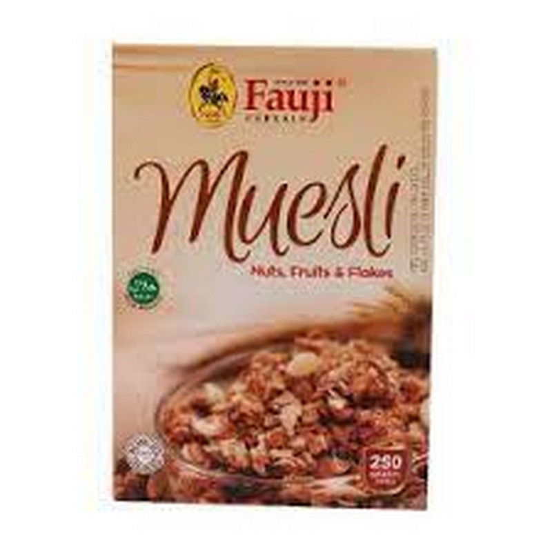 FAUJI MUESLI NUT  FRUIT  & FLAKES 250G