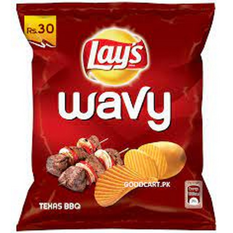 LAYS WAVY CHIPS BBQ 35GM