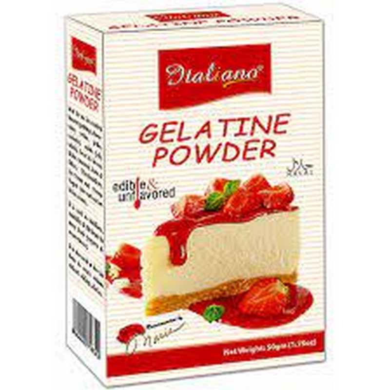 ITALIANO GELATINE POWDER UNFLAVOURED 50GM