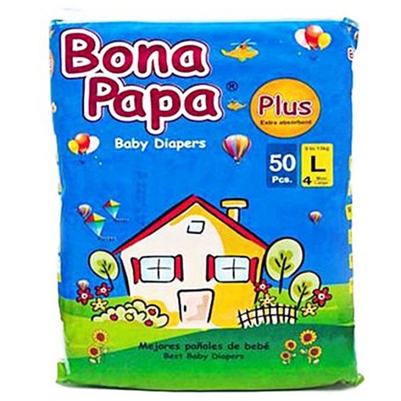 BONA PAPA PLUS BABY DIAPER LARGE 50`S