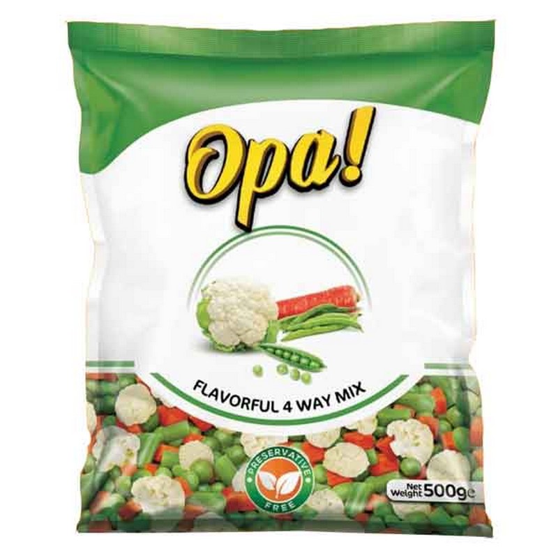OPA MIX VEGETABLE 4 WAY 500GM