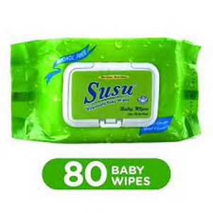 SUSU DISPOSABLE WET WIPES 80`S LID