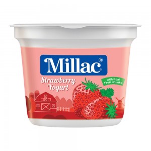 MILLAC FRUIT YOGURT  STRAWBERRY 250GM