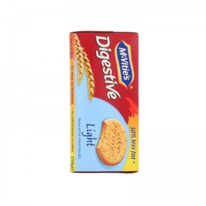 MCVITIES DIGETIVE LIGHT BISCUITS 250GM