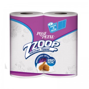 ROSE PETAL KITCHEN TOWEL ROLL TWIN