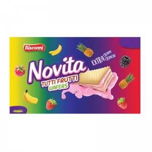 BISCONNI NOVITA TUTTI FRUITI WAFERS S/P 16'S