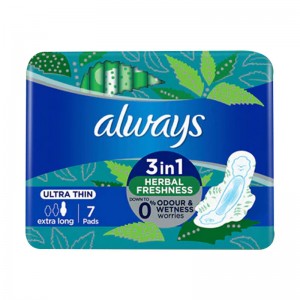 ALWAYS HERBAL FRESHNESS ULTRA THIN EXTRA LONG 7S