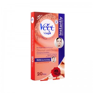 VEET FACE STRIPS 20'S ROSE
