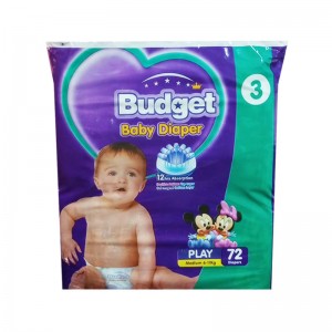 BUDGET BABY DIAPER SAVER PACK MEDIUM 72PCS