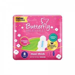 BUTTERFLY BREATHABLE COTTONY SOFT MAXI THICK XL 8S