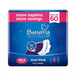 BUTTERFLY BREATHABLE MAXI THICK LONG  30+2S