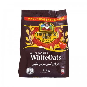 NATURES OWN WHITE OATS 1KG POUCH