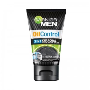 GARNIER MEN FACE WASH OIL CONTROL CHARCOAL 3IN1 100ML
