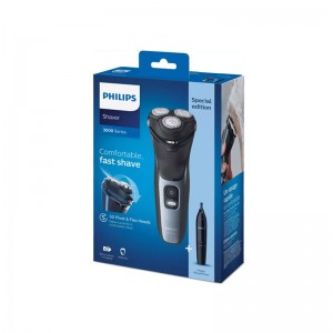 PHILIPS SHAVER + NOSE TRIMMER,  SERIES 3000 S3133/57