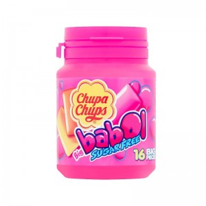 CHUPA CHUPS BIG BUBBLE SUGAR FREE 16`S JAR