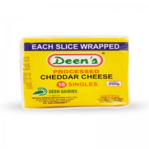 DEEN`S CHEDDAR CHEESE SINGLES 10`S 200GM