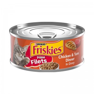 FRISKIES CAT FOOD 156G CHICKEN & TUNA DINNER