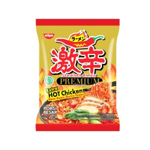 NISSIN RAMEN NOODLES EXTRA HOT CHICKEN 121GM