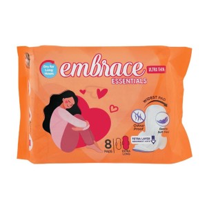 ROSE PETAL EMBRACE  ULTRA THIN ESSENTIALS 8 PADS XL