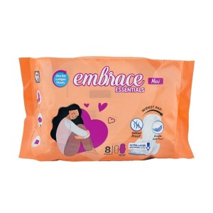 ROSE PETAL EMBRACE MAXI ESSENTIALS 8 PADS  XL