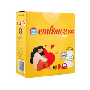 ROSE PETAL EMBRACE ULTRA THIN SENSITIVE 8 PADS XL