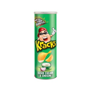 KRACKS SOUR CREAM & ONION CHIPS 110GM