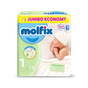 MOLFIX BABY DIAPER NEWBORN 78`S