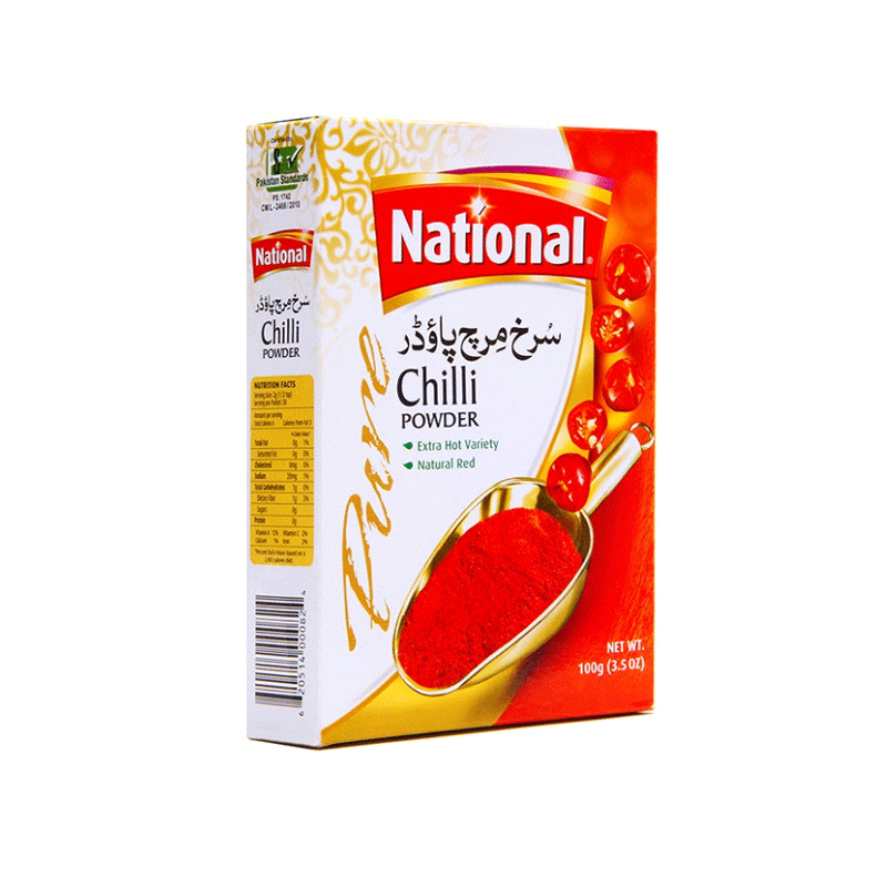 NATIONAL RED CHILLI POWDER 100GM