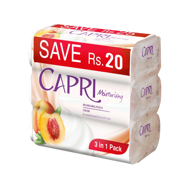 CAPRI SOAP NOURISHING PEACH CREAM 120GMX3