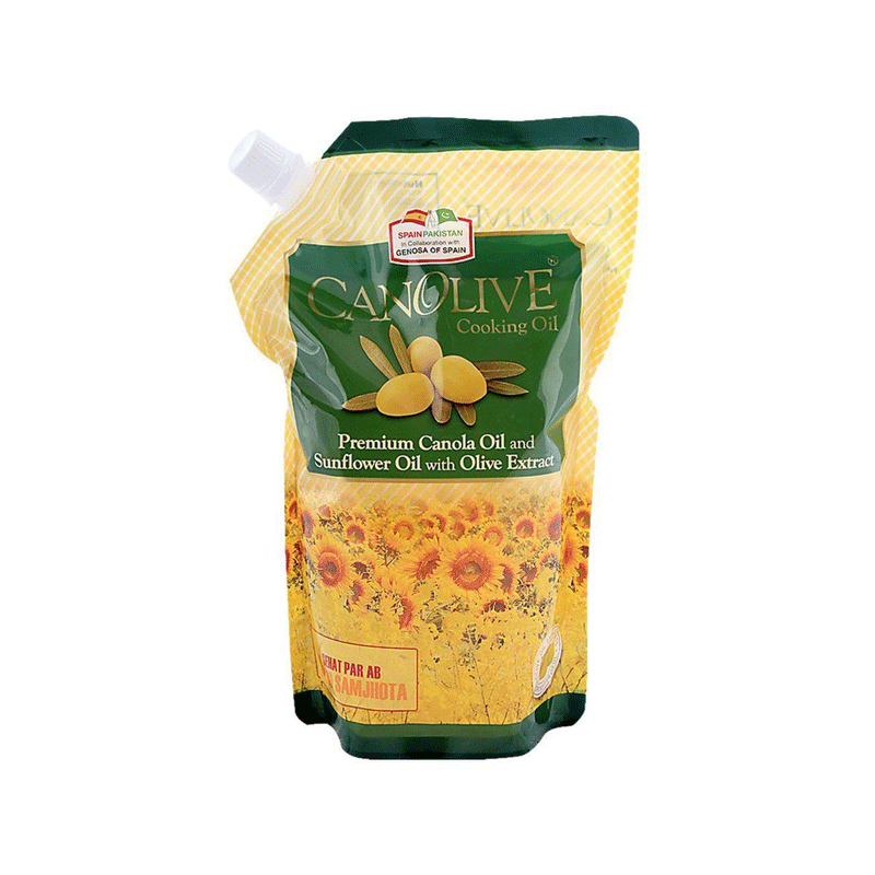 CANOLIVE COOKING OIL 1LTR POUCH N.PACK