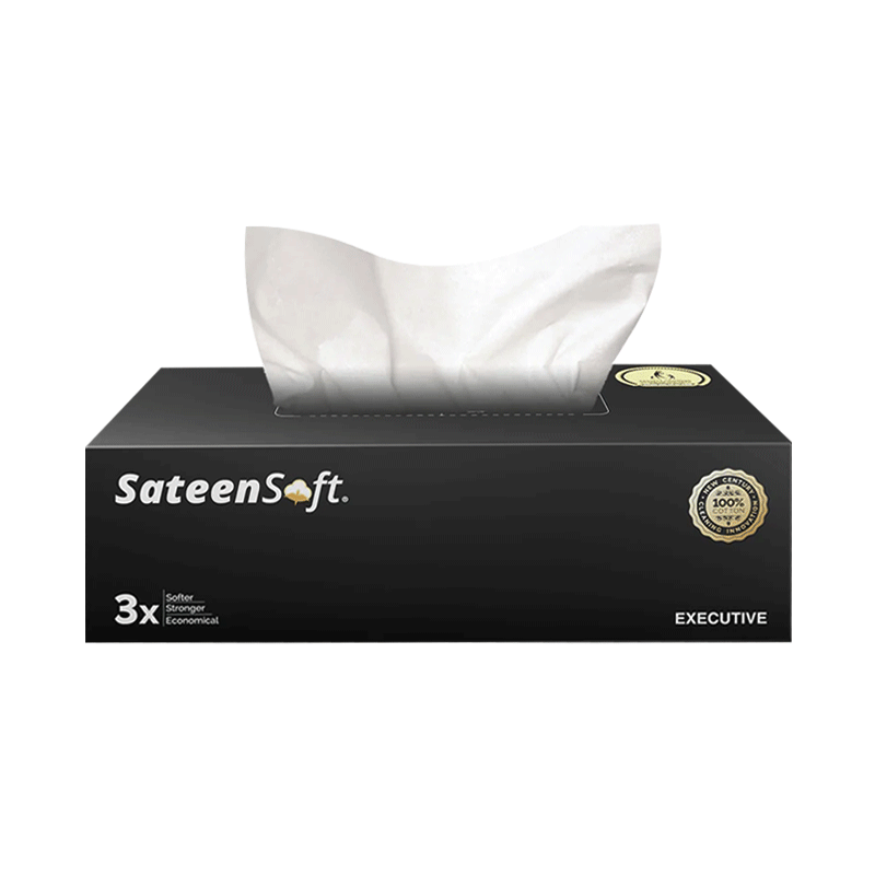 SATEENSOFT TISSUE BOX EXECUTIVE 100`S