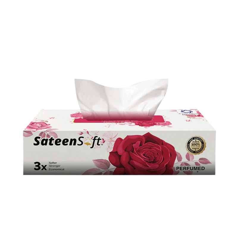 SATEENSOFT TISSUE BOX PERFUMED 70`S