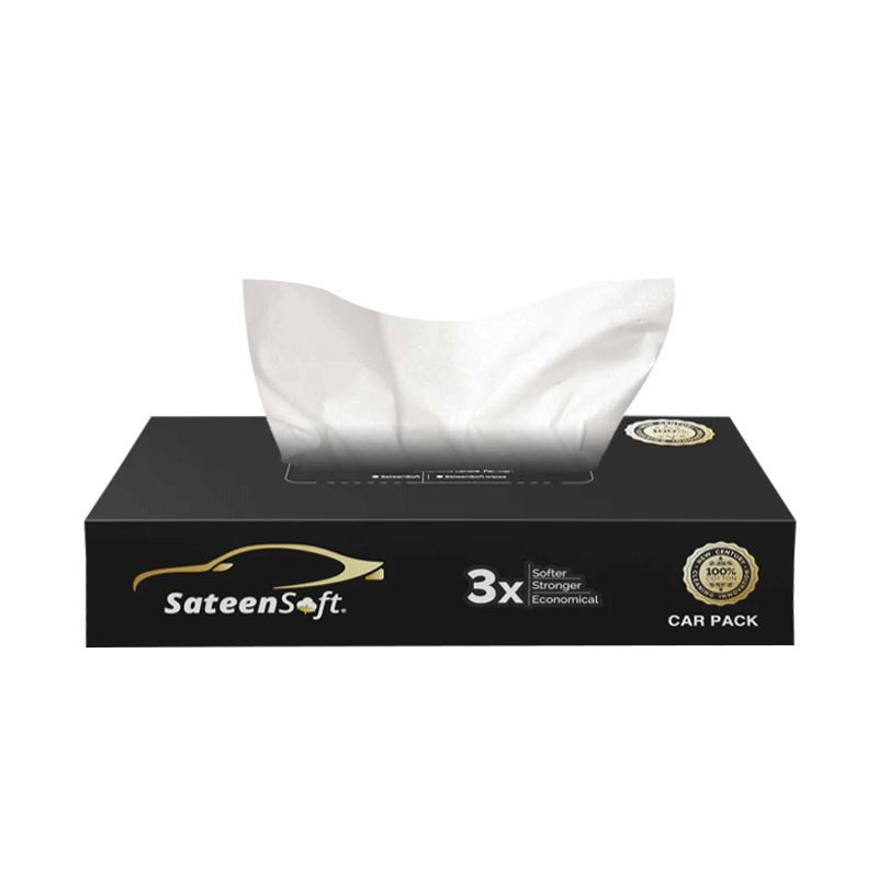 SATEENSOFT TISSUE BOX CAR PACK 40`S
