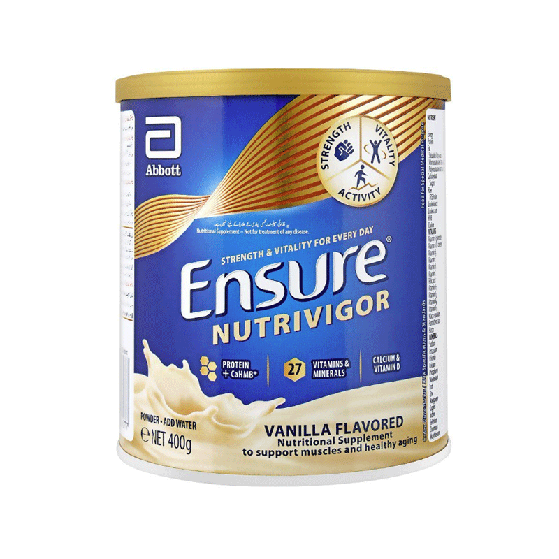 ENSURE MILK POWDER NUTRI VIGOR VANILLA 400GM