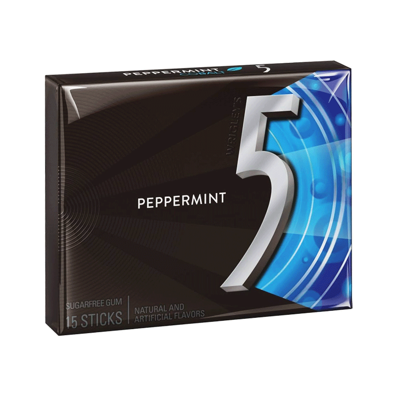 WRIGLEY 5 GUM PEPPERMINT 15'S