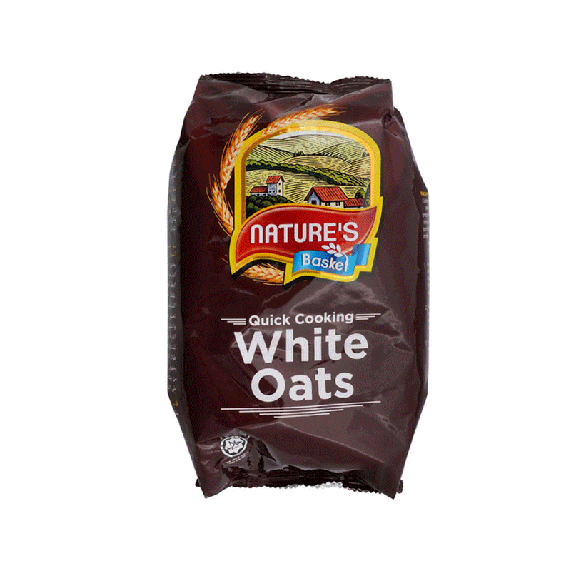 NATURES BASKET WHITE OATS 200GM POUCH