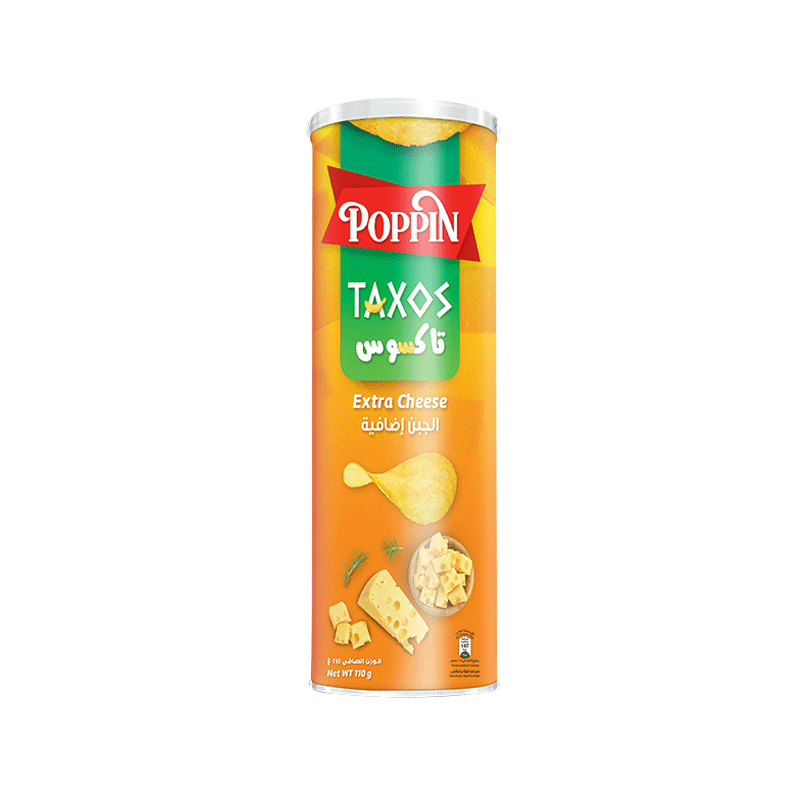 POPPIN TAXOS CHIPS EXTRA CHEESE 110GM