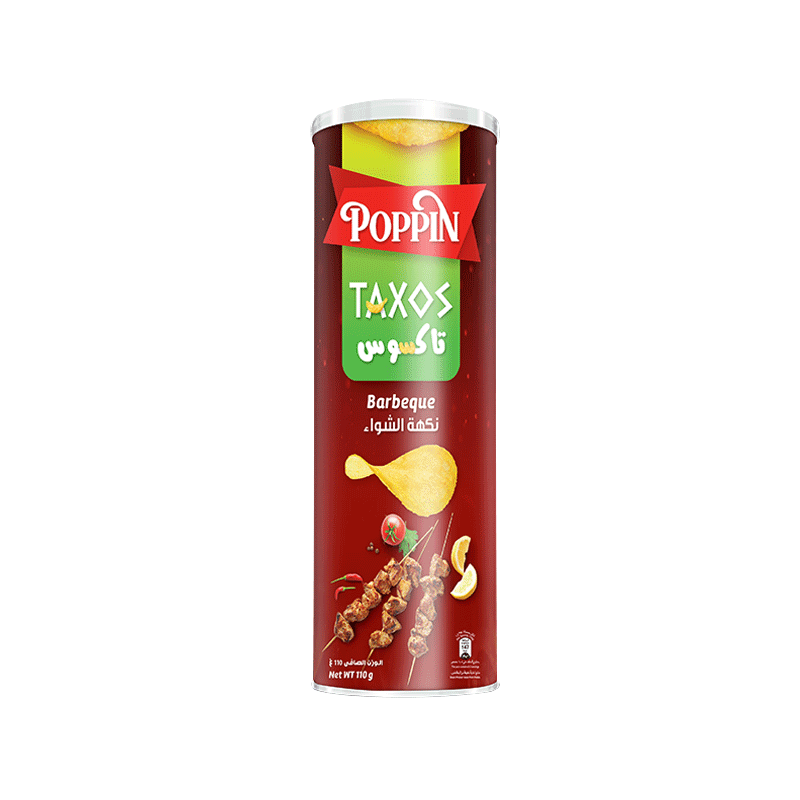 POPPIN TAXOS CHIPS BARBEQUE 110GM