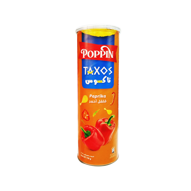 POPPIN TAXOS CHIPS PAPRIKA 110GM