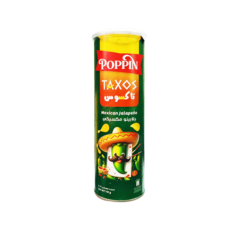 POPPIN TAXOS CHIPS MEXICAN JALAPENO 110GM