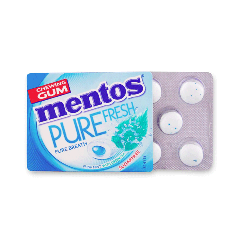 MENTOS SUGAR FREE CHEWING GUM FRESHMINT 8'S